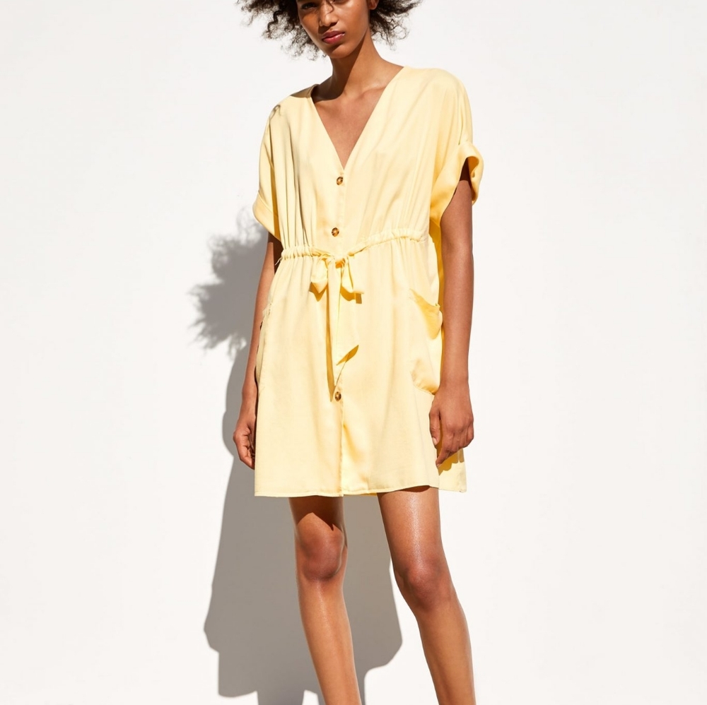 Yellow Zara dress